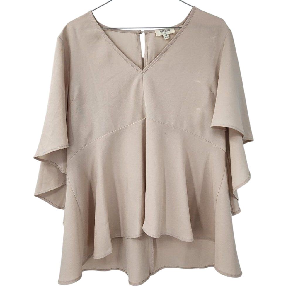 UMGEE Flutter Sleeve Ruffle Blouse - Women's Size Medium